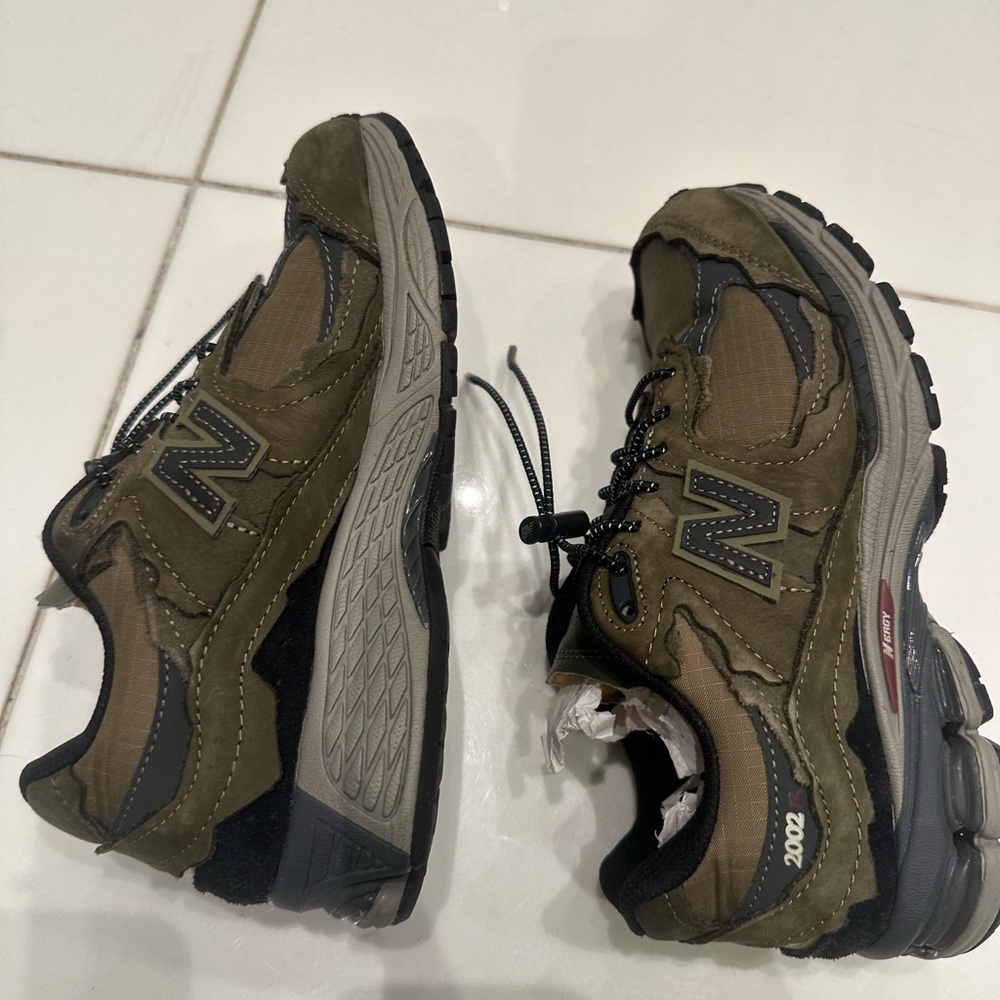 New Balance Khaki and Black Athletic Shoes
